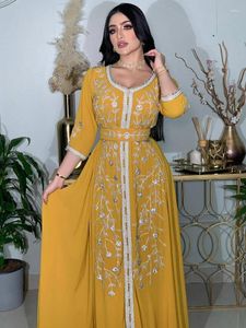 Etnische kleding India borduurwerk Abaya moslim feestjurk Abayas Dubai luxe avond trouwjurken voor vrouwen kalkoengordel morokko kaftan