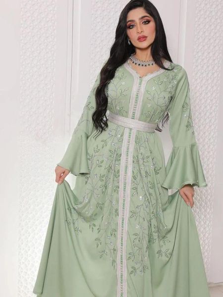 Vêtements ethniques India Turquie Abaya Dubai Robe musulmane Elegant Diamond Mariage de mariée soirée longue robes pour femmes Islamic Kaftan