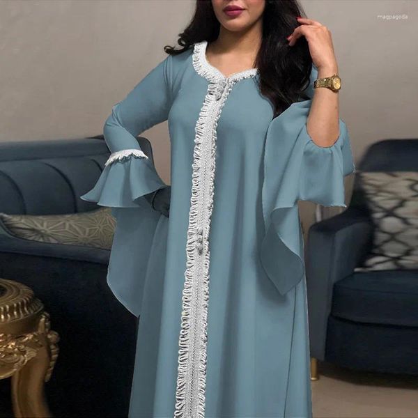 Ropa étnica India Turquía Abayas Vestido musulmán Bordado Diamante Vestidos islámicos Oriente Medio Robe Femme Musulmane