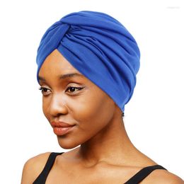 Abbigliamento etnico India Donna Turbante in cotone Cappello Hijab Twist Knot Chemio Cap Stretch Beanie Head Wrap Perdita di capelli Copricapo Copricapo musulmano