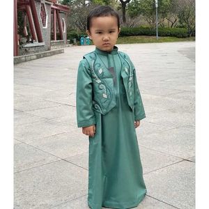 Vêtements ethniques Indian Childrens Robe Vest Moyen-Orient Clothing Childrens Vêtements Set Malaysia Vestl2405