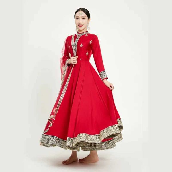 Vêtements ethniques Dance indienne Robe de style ethnique Robe Anna Katak Dance Big Automne Thousand Indian Pakistani Style Womens Châle Dressl2405