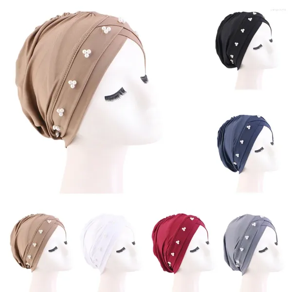 Vêtements ethniques chapeau intérieur hijab chimio caps musulman stretch islamic indembarf Bonnet femelle femelle turbante turban mujer beanies heaster