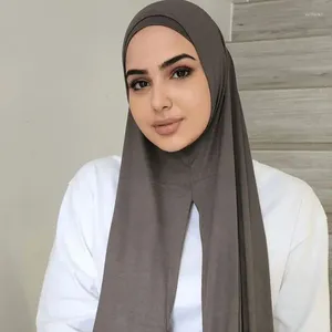 Vêtements ethniques Foulard Hijab instantané pour femmes musulmanes Premium Jersey Head Wrap Turban doux respirant coton Modal Femme Musulman