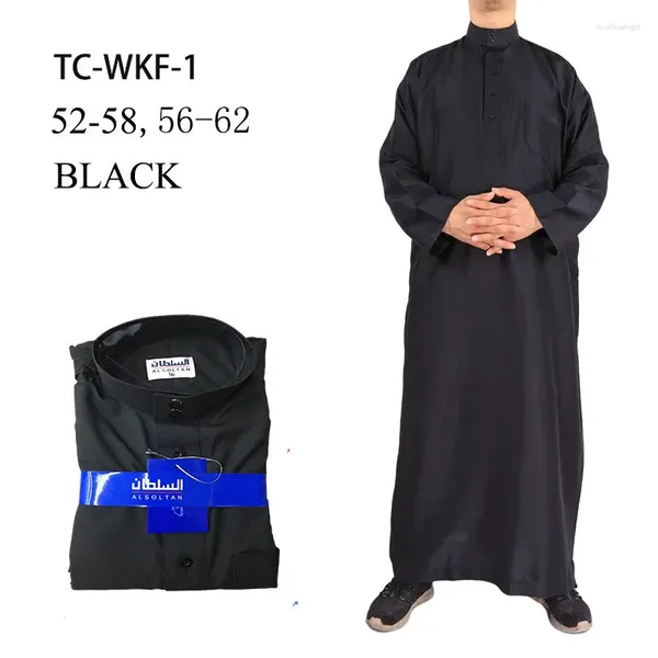 Vêtements ethniques Islam Galabie Men arabe noir thobe musulman djellaba homme qami marocain caftan muslimah robe chemises longues abaya