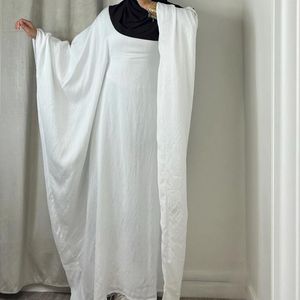 Vêtements ethniques Islamic Kaftan Fabric de tissu en soirée Dubaï Abaya Musulman Femmes Turc Caftan Robe arabe Ramadan Eid