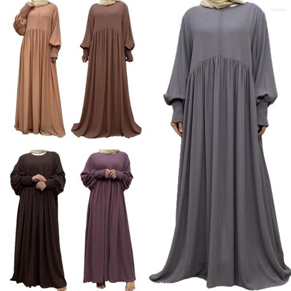 Vêtements ethniques Robe longue islamique Hijab ensembles musulmans caftan femmes Abaya soirée formelle avant fermeture éclair turquie Robe pakistanaise marocaine