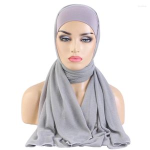 Vêtements ethniques Islamic One Piece Amira Instant Hijab Scarf Femmes musulmanes tire sur le châle Ready Turbante Fiffarf Wrap écharpes Bandana