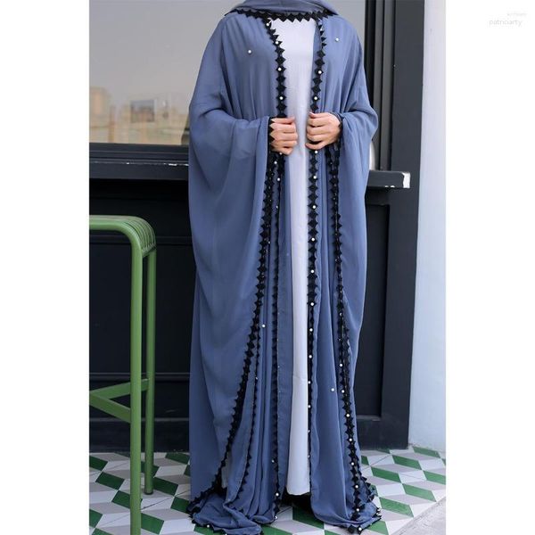 Vêtements ethniques femmes islamiques Cardigan ouvert manches chauve-souris Dubaï musulman Long Maxi Robe de soirée Cocktail lâche Abaya Robe caftan Jilbab arabe