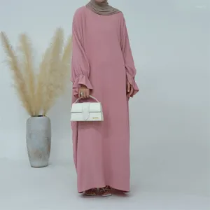 Vêtements ethniques Jalabiya Modeste Musulman Femmes Bat Manches Lâche Prière Maxi Robes Turquie Arabe Kaftan Dubaï Robe Islamique Abaya Eid Party