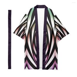 Etnische kleding Japanse volwassene yukata kimono top casual print dagelijkse shirt zomer unisex korte mouw haori Cardigan oversized samurai blouse