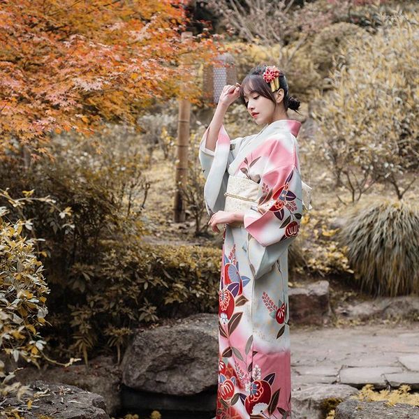 Ropa étnica Cena japonesa Vestido de cosplay Kimono y viento Yukata Vintage Pografía Viajes