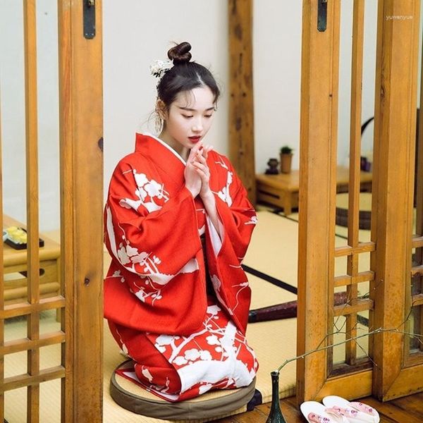 Vêtements ethniques Robe japonaise Cosplay Costume Kimono Traditionnel Yukuta Geisha Femmes 2023 TA474