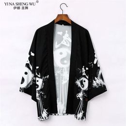 Vêtements ethniques Japonais Kimono Cardigan Hommes Femmes Haori Yukata Mâle Samurai Costume Veste Chemise Manteau Chinois Robe321z