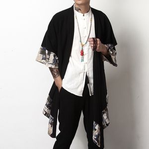 Vêtements ethniques Japonais Kimono Cardigan Men Haori Yukata Male Samurai Costume Veste Mens Kk001 230331