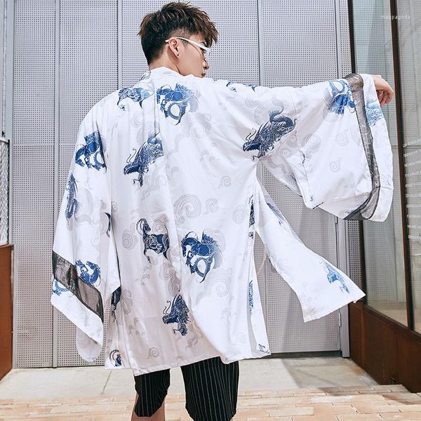 Vêtements ethniques japonais Kimono Cardigan hommes samouraï Haori été chemise ample traditionnel Yukata mâle Cosplay Costume FF2309