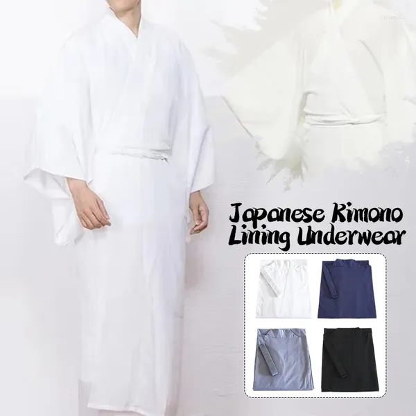 Ropa étnica japonesa kimono juban revestimiento de fondo tradicional con cinturón ropa interior yukata macho