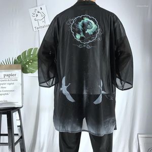 Vêtements ethniques Japonais Kimono Hommes 2023 Yukata Haori Karaté Cardigan Samurai Costume Mâle Vêtements Asiatiques FF2598