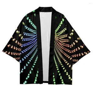 Ropa étnica japonesa kimono streetwear hombres mujeres 3d visual gráfico playa cardigan cosplay haori yukata harajuku camiseta ropa