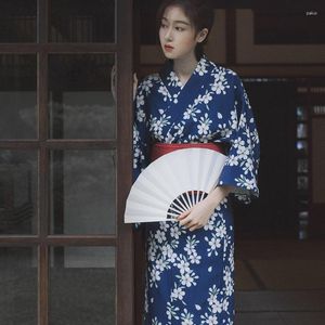 Vêtements ethniques Kimono japonais traditionnel Obi Yukata Femmes Costume Geisha Cosplay Robe Oriental Kimonos KK2767