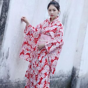 Vêtements ethniques Kimono japonais Robe traditionnelle Kimonos Femme 2023 Obi Haori Geisha Costume Cosplay TA490