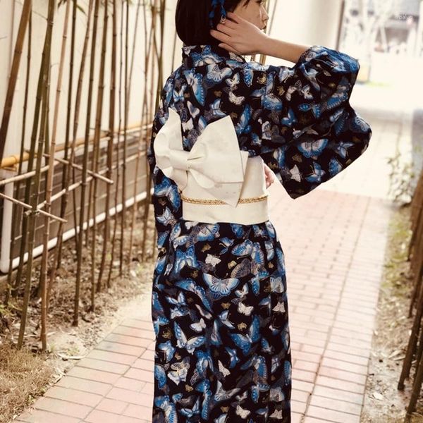 Ropa étnica Kimono japonés Vestido tradicional Cosplay Mujer Yukata Mujeres Haori Japón Geisha Traje Obi Kimonos Mujer 2023 FF2051