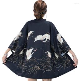 Etnische kleding Japanse kimono vrouwen 2023 Cardigan Beach traditionele cosplay yukata vrouwelijke obi haori v1864