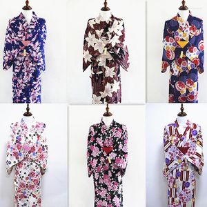 Etnische kleding Japanse kimono dames zomer yukata katoen retro formele lange jurk reist pography slijtage cosplay kostuum 4pcs set