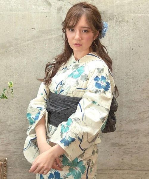Ropa étnica Kimono japonés Estilo tradicional de mujer Tela de algodón puro Turismo Po Yukata