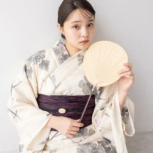 Etnische kleding Japanse kimono Yukata Dames Traditionele formele stijl Schieten Reizen Vuurwerk Conventie Katoen en linnen stoffen