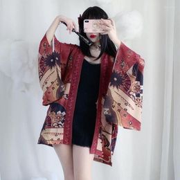 Etnische kleding Japanse stijl Aduit Haori Cardigan Classic Anime Cosplay Kostuum Loose unisex samurai blouse vintage cartoon kimono yukata
