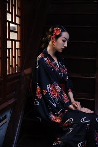 Vêtements ethniques Style japonais Rétro Peignoir Kimono Traditionnel Nostalgique Cérémonie Adulte Voyage Pographie Performance Porter Femmes