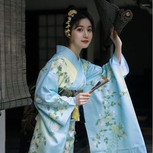 Etnische kleding Japanse stijl traditionele kimono dames dames geisha print bloem haori yukata jurk vintage feeënjurken kostuum