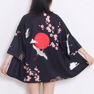 Vêtements ethniques Style japonais Waves Samurai Kimono Mujer Verano Hommes Femmes Cardigan Japon Haori Harajuku Anime Robe Vêtements traditionnels 2023