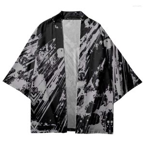 Etnische kleding Japanse tie-dye gestreept bedrukt traditionele kimono strandshorts zomerpaar dames heren streetwear vest yukata