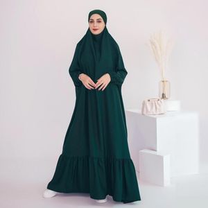 Vêtements ethniques Jilbabs pour femmes islamique une pièce Robe de prière dubaï turc tenue modeste musulman Abaya décontracté Ramadan Eid Hijab Robe