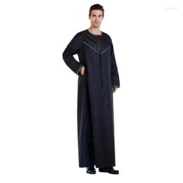 Vêtements ethniques Kaftan pour vêtements musulmans Jubba s Men s'habille Arabe Islamic Abaya Maroc Jelabiya Dubai Djelaba Moslim Set Drop dhqel