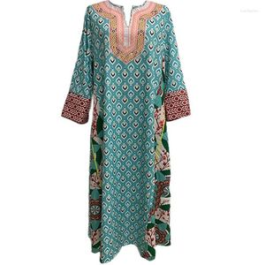 Vêtements ethniques Kanga Afrique Robe de mode Robe Africaine Imprimé Dashiki Musulman Abayas Robes africaines décontractées pour femmes