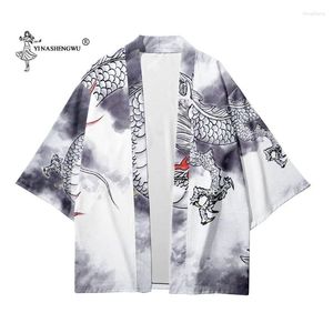 Vêtements ethniques kimono cardigan femmes hommes japonais obi mâle yukata chemise traditionnelle Haori Samurai Haori Samurai