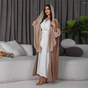 Etnische kleding Kimono Chiffon Abaya Open vest Lange maxi-jurk voor moslimvrouwen Kaftan Turkije Dubai Eid Ramadan Arabisch gewaad Kaftan