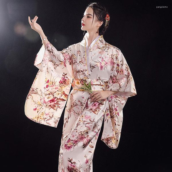 Vêtements ethniques Kimono Style japonais traditionnel décontracté samouraï femmes dames Yukata nœud papillon haute qualité tendance vêtements amples automne pyjamas