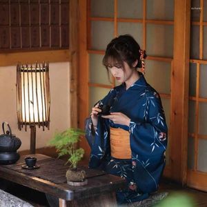 Vêtements ethniques Kimono Yukata Femmes Robe traditionnelle japonaise Kimonos Costume Geisha Cosplay Femme Obi FF2405