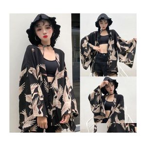 Etnische kleding kimonos vrouw 2023 Japanse kimono vest cosplay shirt blouse voor vrouwen yukata vrouwelijk zomerstrand ff564 drop del dhzbc