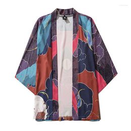 Vêtements ethniques Kimonos Femmes Hommes 2023 Mode Kimono Japonais Cardigan Cosplay Chemise Blouse Pour Femme Japon Yukata Femme Summer Beachwear