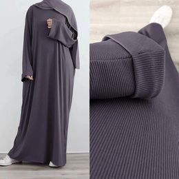 Etnische kleding gebreide Abaya moslimvrouwen lange mouw jurk herfst winter jalabiya islam turkish bescheiden mantel dubai kaftan femme caftan