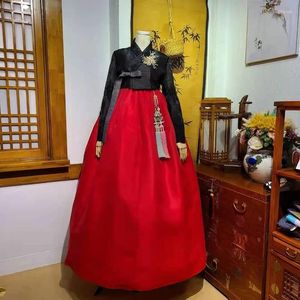 Vêtements ethniques Robe coréenne Tissu importé Costume folklorique Mariée Cérémonie de mariage Toast Hanbok Dames Sur mesure