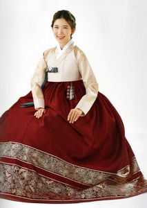 Vêtements ethniques coréen Original importé Hanbok mariée brodé à la main authentique tissu traditionnel événement à grande échelle