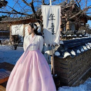 Ropa étnica Estilo coreano Disfraz tradicional Hanbok Pogray Festival Festival Suit Women Retro Folk Dance P1