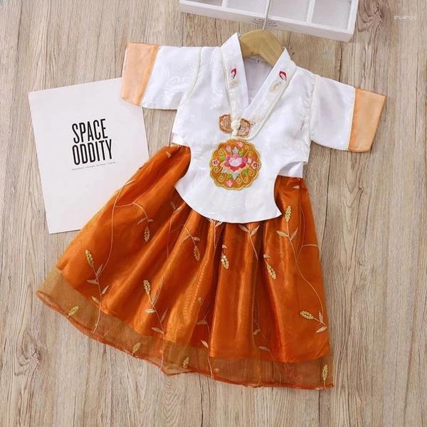 Vêtements ethniques coréen fille traditionnelle Hanbok bébé Costume robe cadeau d'anniversaire