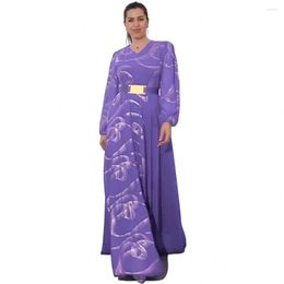 Vêtements ethniques L-3XL Robe de soirée grande taille femmes Dashiki ceinture vêtements africains Robe Marocaine luxe dubaï caftan Abaya musulman Vetement